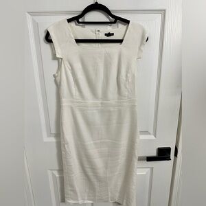 Ann Taylor Cream Midi Dress